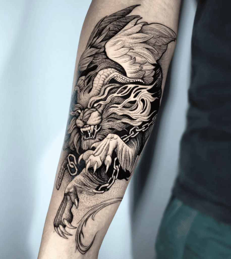 Chimera Greek Mythology Tattoo