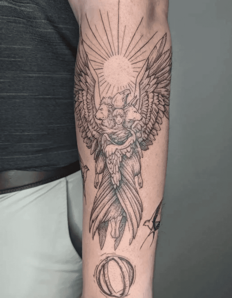 Christian Mythology Cherubim Tattoo