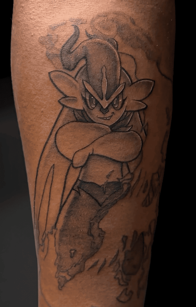 Cinderace Arms FoldGalar Pokémon Tattoo