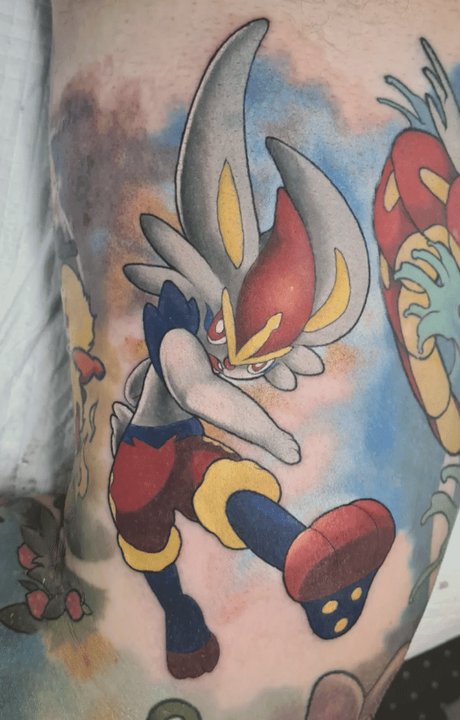 Cinderace Galar Pokémon Tattoo