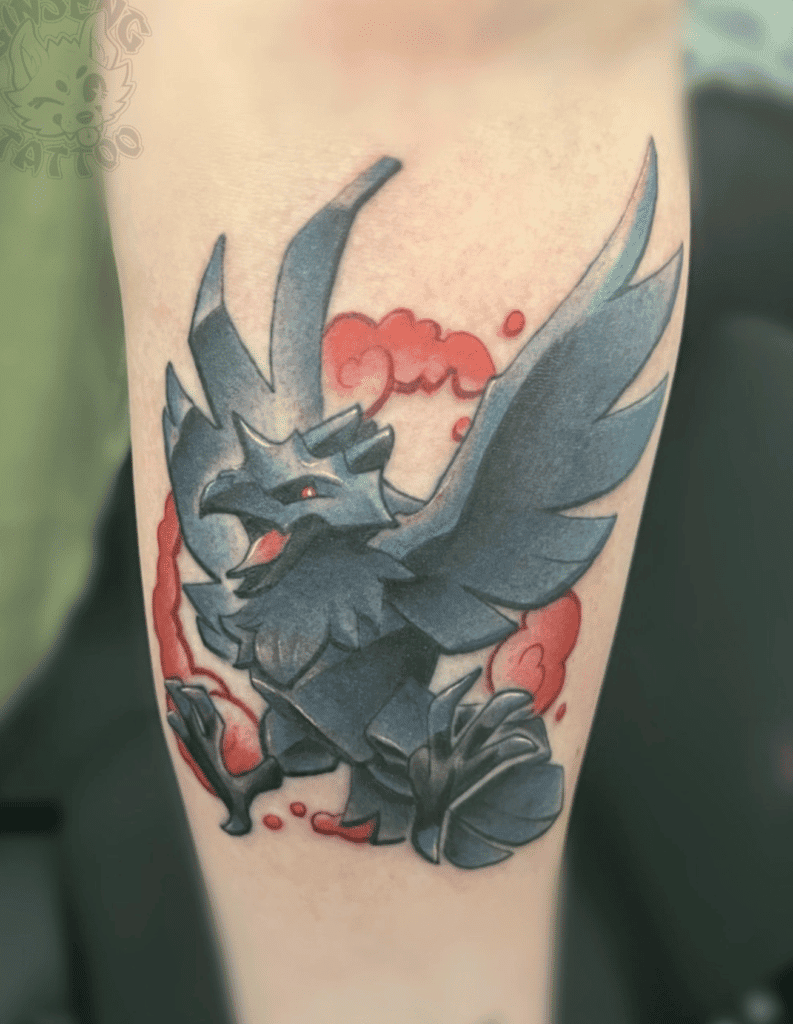 Corviknight Fly Galar Pokémon Tattoo