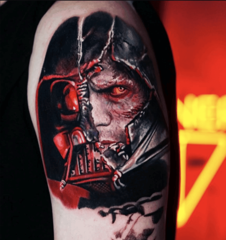 Darth Vader Half Star Wars Tattoo