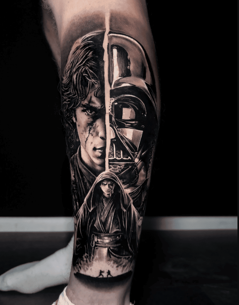 Darth Vader Slice Star Wars Tattoo