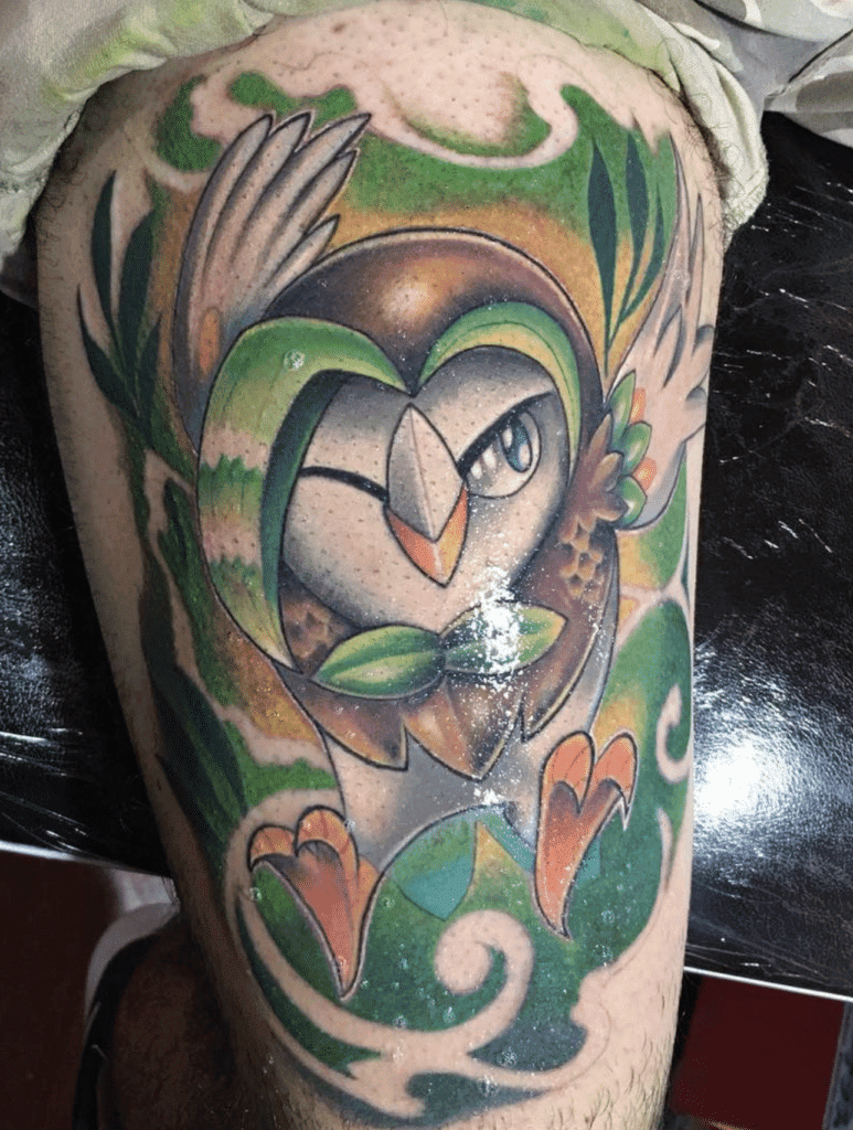 Dartrix Alola Pokémon Tattoo