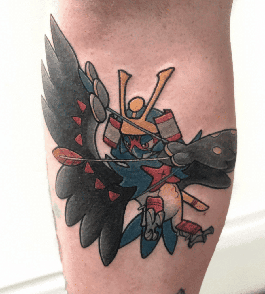Decidueye Samurai Alola Pokémon Tattoo