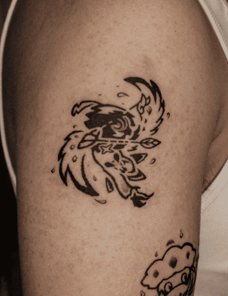 Decidueye Tribal Alola Pokémon Tattoo