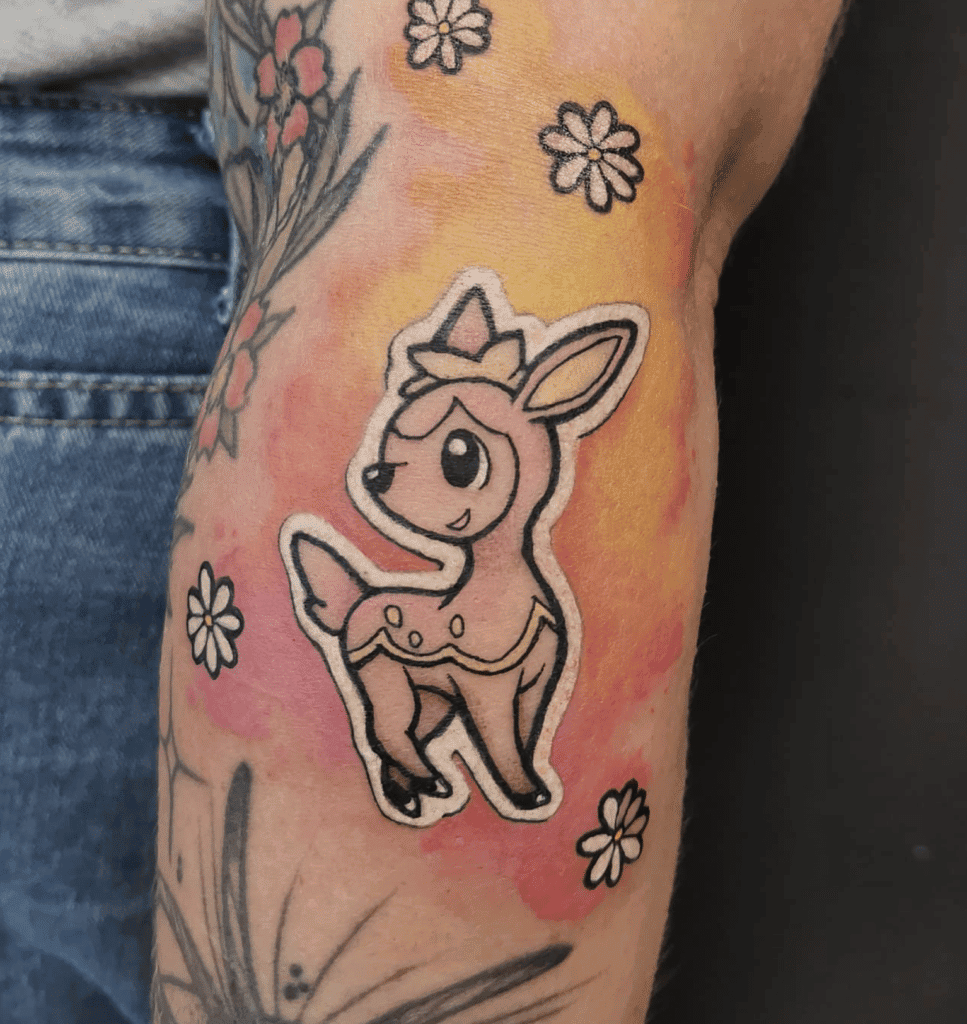 Deerling Happy Unova Pokémon Tattoo