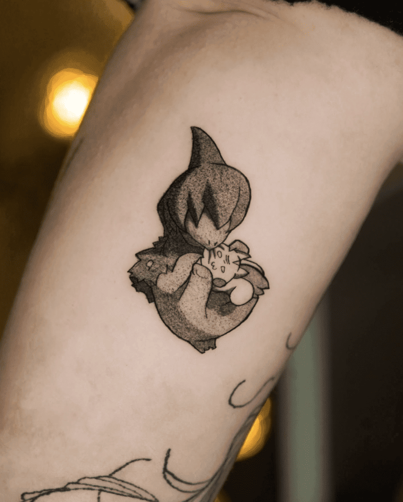 Deino Sleep Unova Pokémon Tattoo