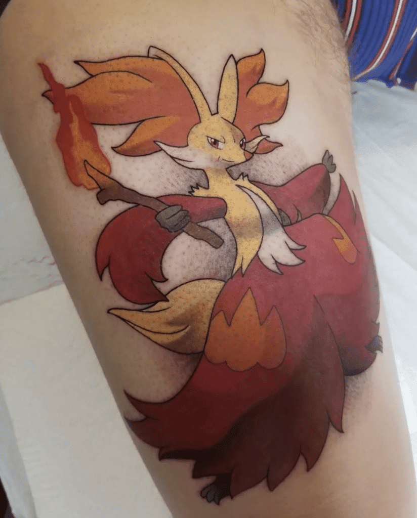 Delphox Kalos Pokémon Tattoo