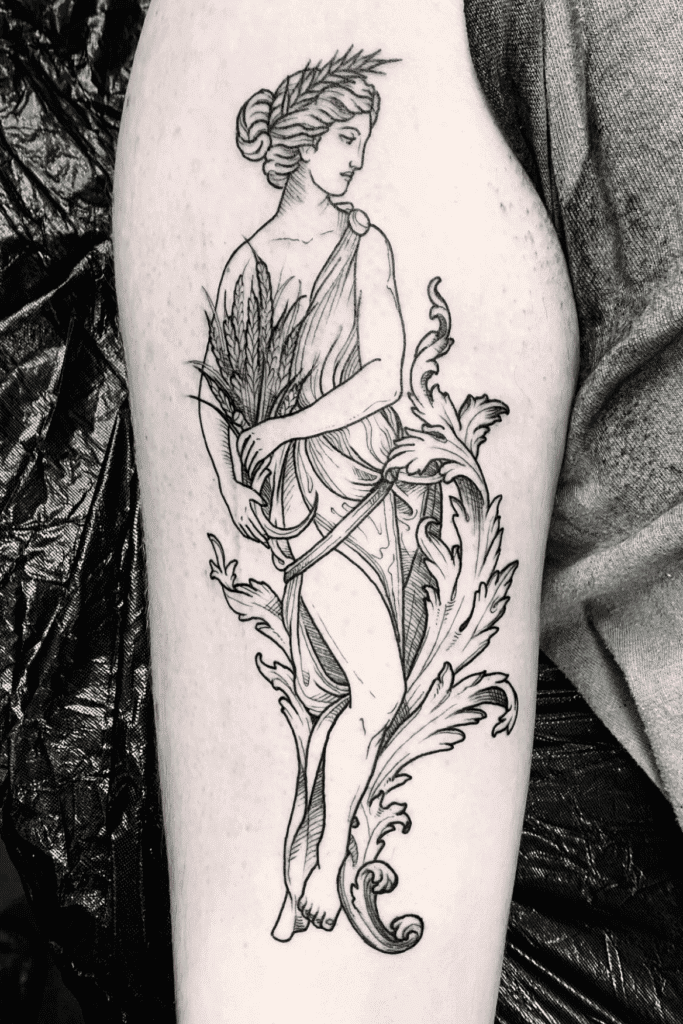 Demeter Greek Mythology Tattoo