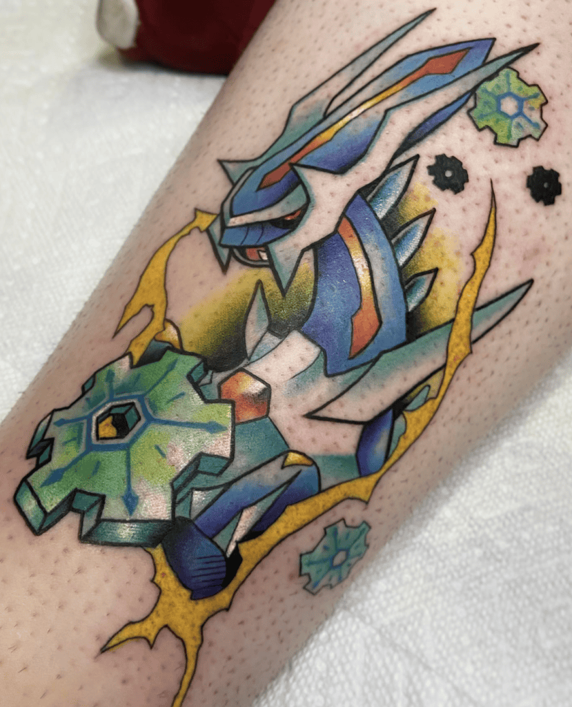Dialga Primal Sinnoh Pokémon Tattoo