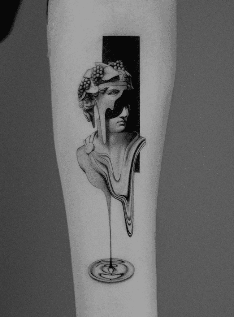 Dionysus Liquid Greek Mythology Tattoo