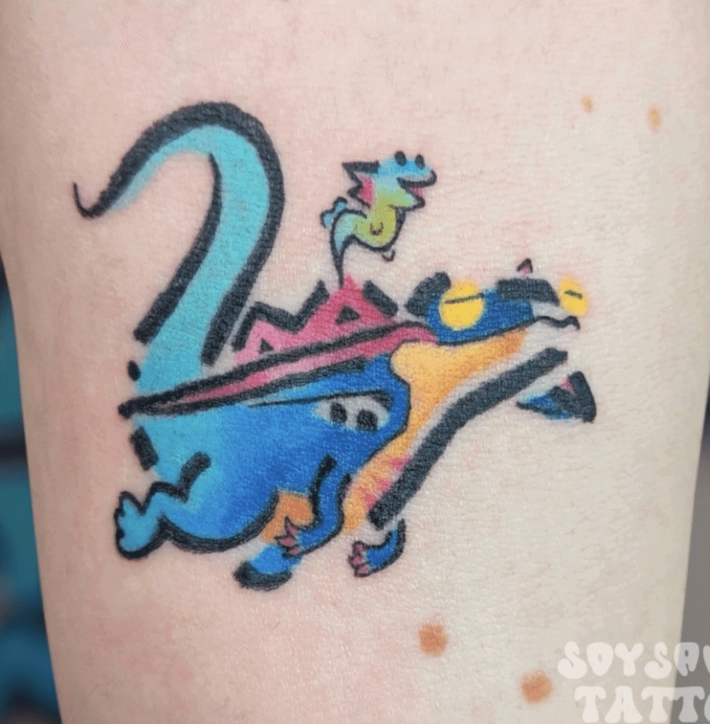 Dragapult Cute Galar Pokémon Tattoo
