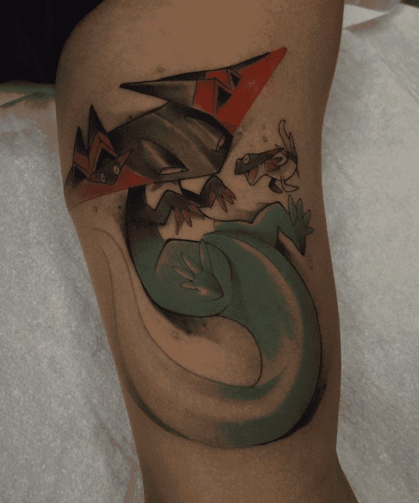 Dragapult Family Galar Pokémon Tattoo