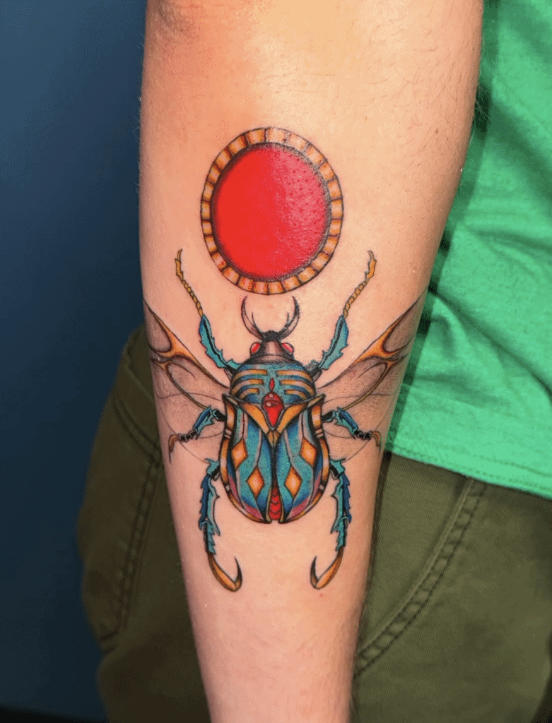 Egyptian Mythology Scarab Tattoo