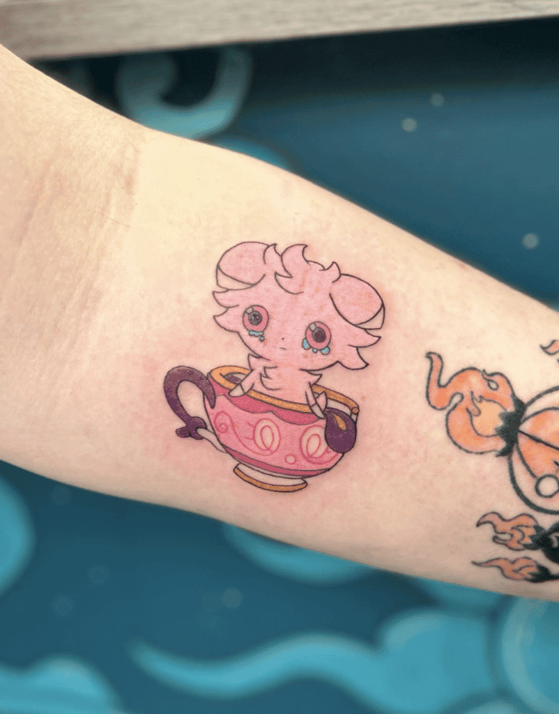 Espurr Tea Cup Kalos Pokémon Tattoo
