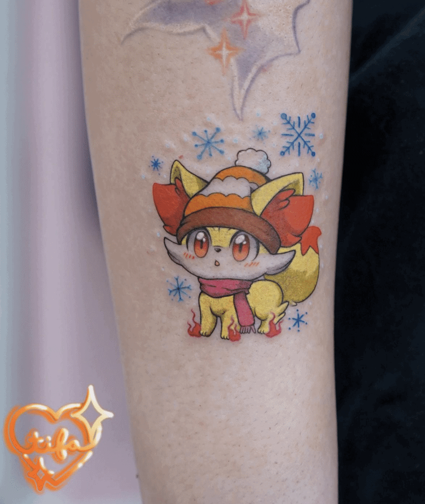 Fennekin Cold Kalos Pokémon Tattoo