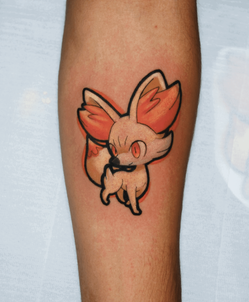 Fennekin Kalos Pokémon Tattoo