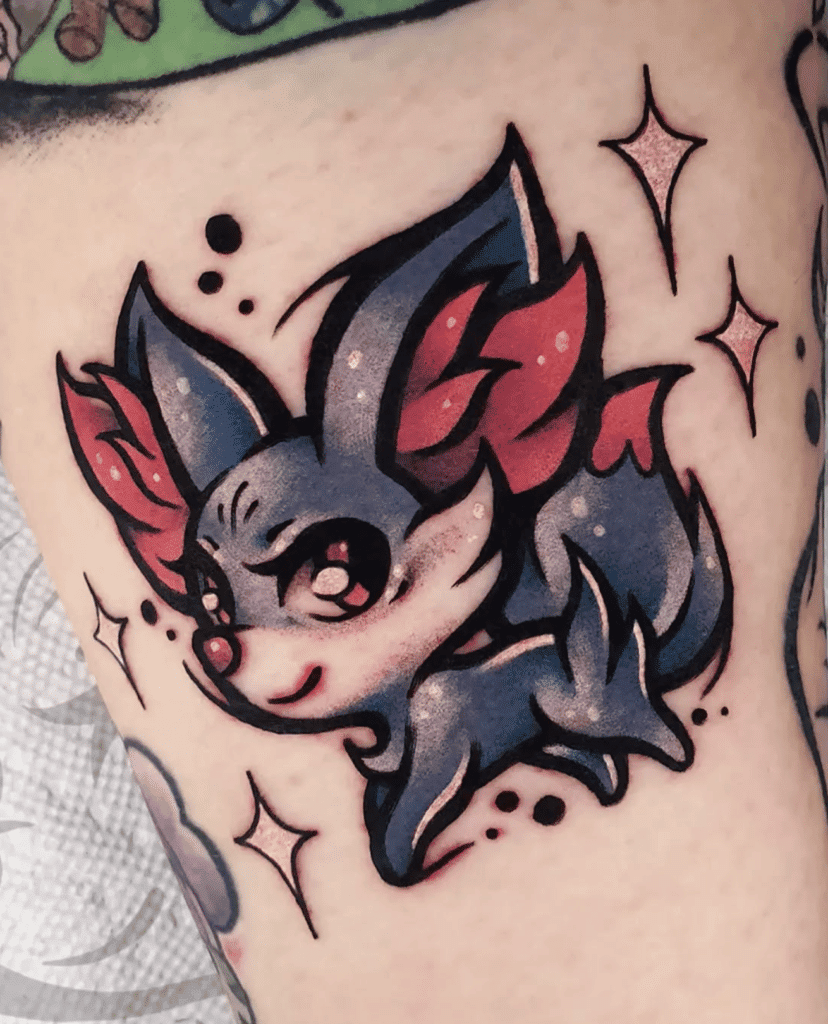 Fennekin Shiny Kalos Pokémon Tattoo