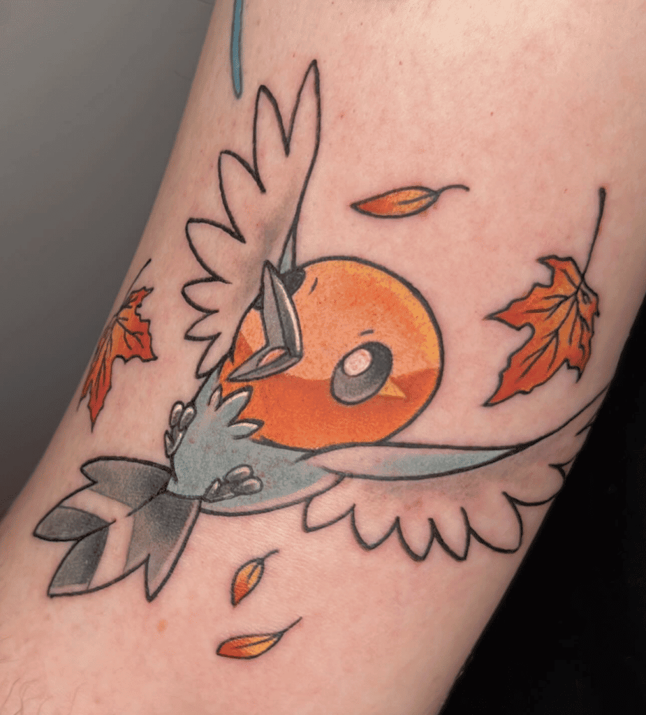 Fletchling Flying Kalos Pokémon Tattoo