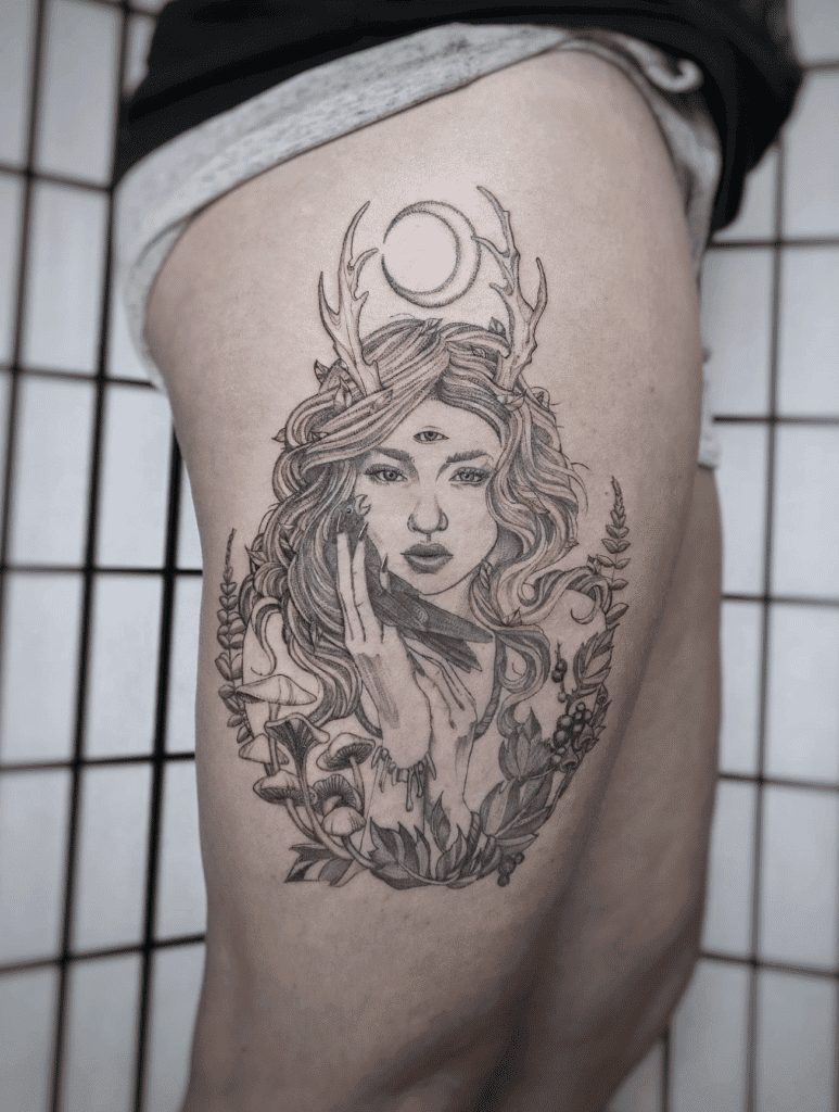 Gaia Nature Greek Mythology Tattoo