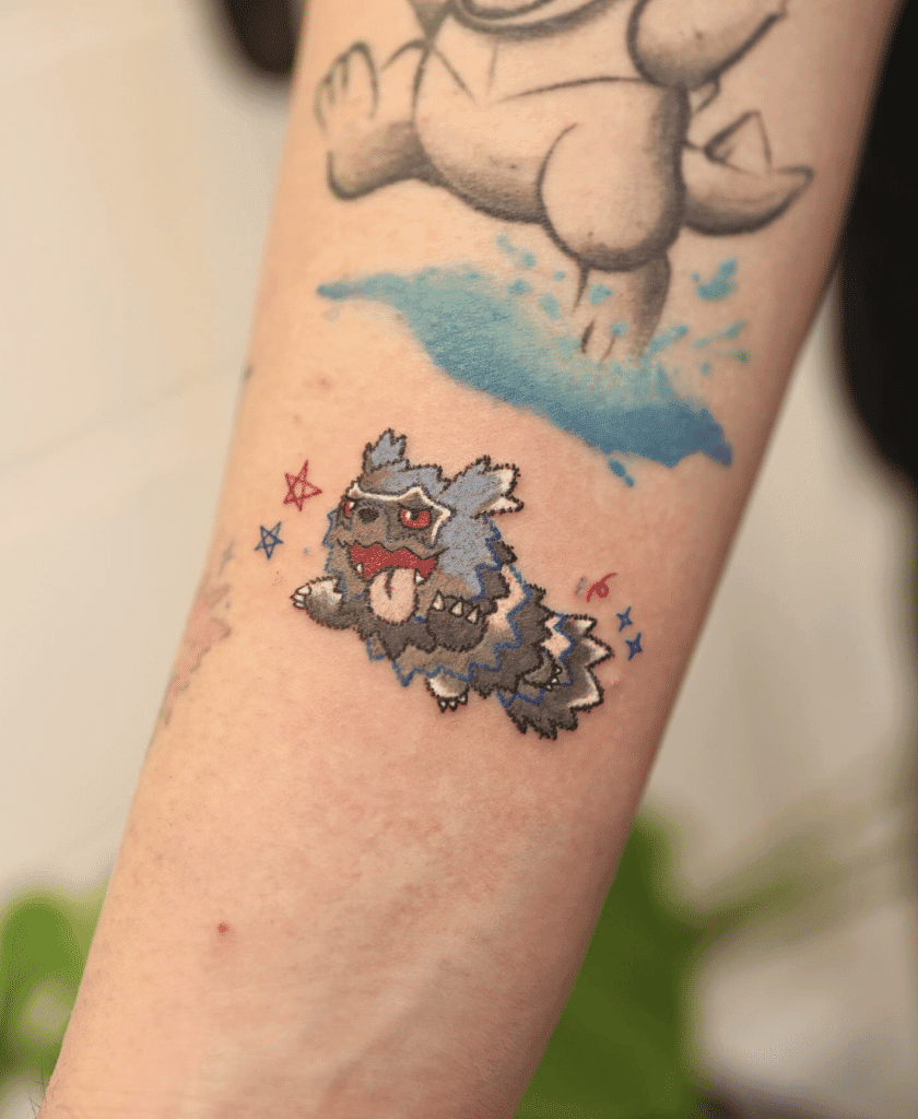 Galarian Cute Zigzagoon Galar Pokémon Tattoo
