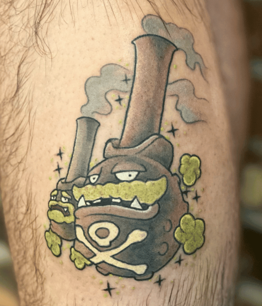 Galarian Dashing Weezing Galar Pokémon Tattoo