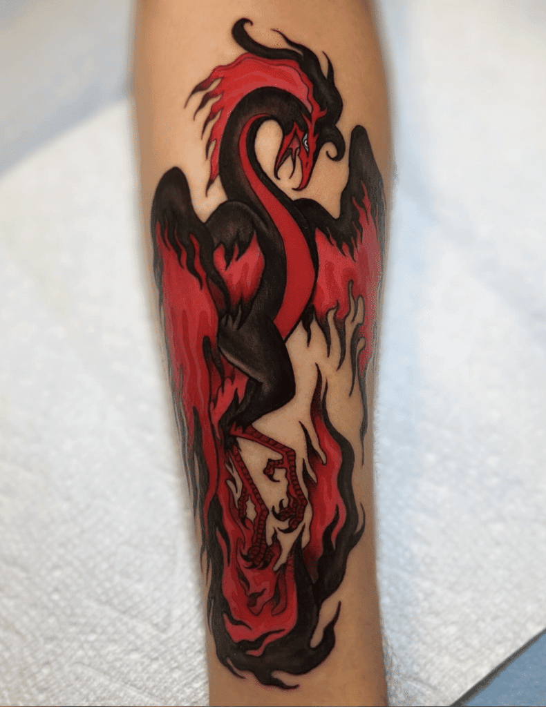 Galarian Moltres Fire Galar Pokémon Tattoo