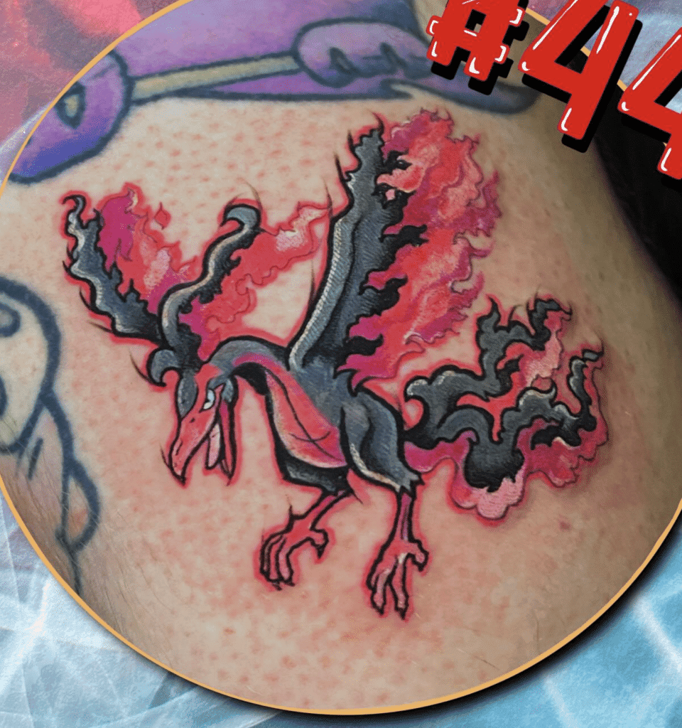 Galarian Moltres Galar Pokémon Tattoo