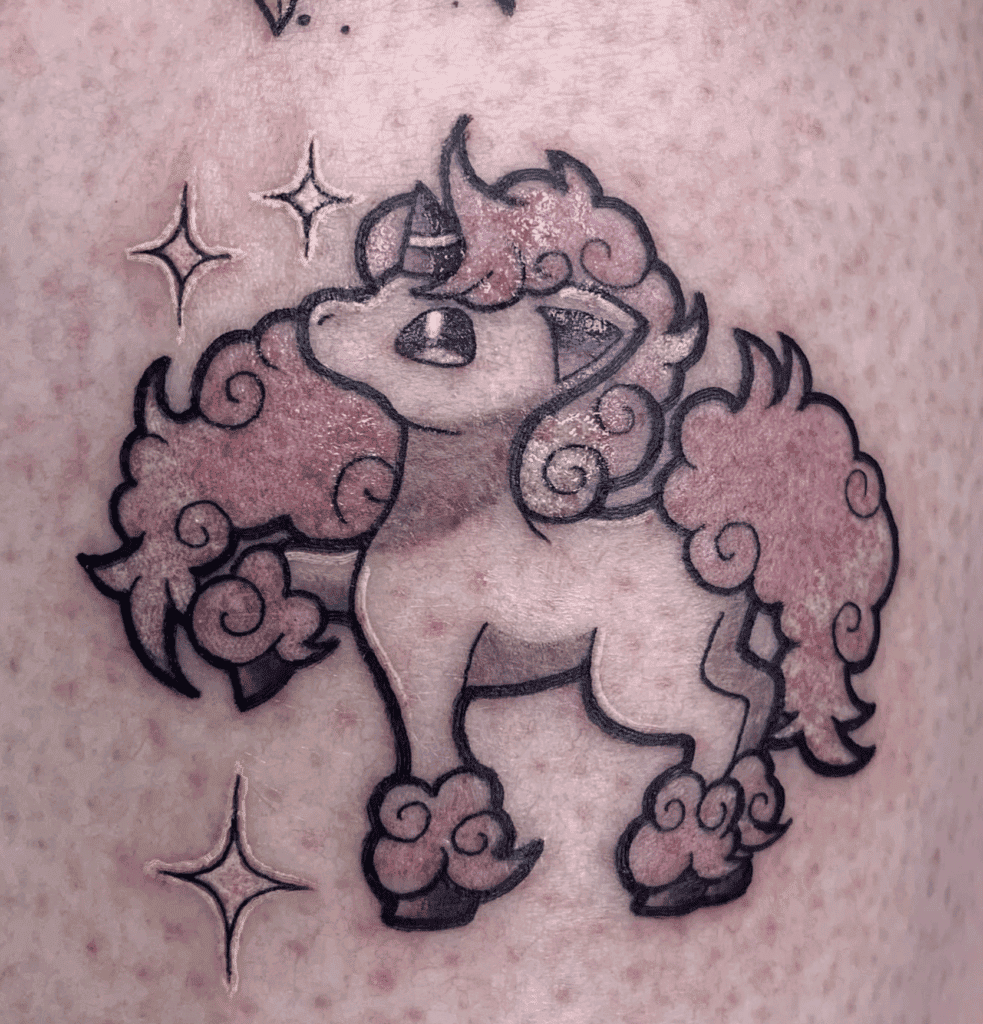 Galarian Ponyta Galar Pokémon Tattoo