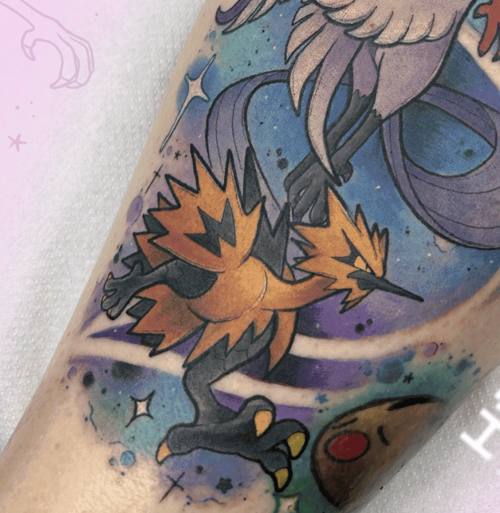 Galarian Run Zapdos Galar Pokémon Tattoo