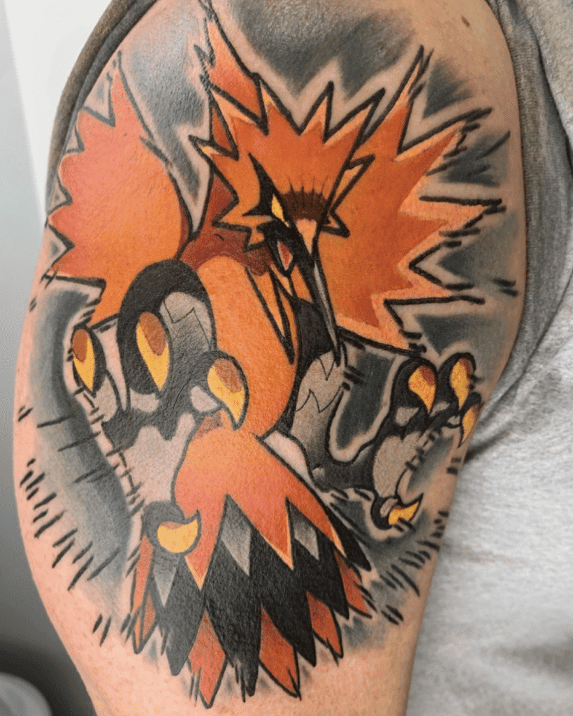 Galarian Zapdos Attack Galar Pokémon Tattoo