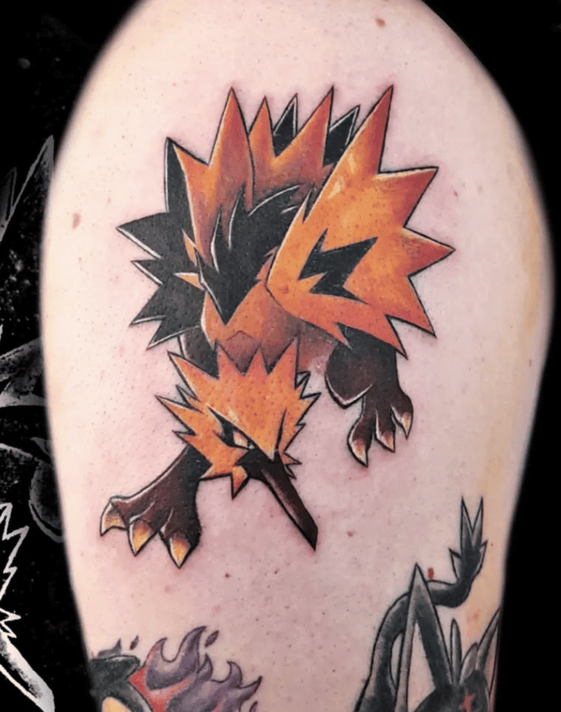 Galarian Zapdos Down Galar Pokémon Tattoo