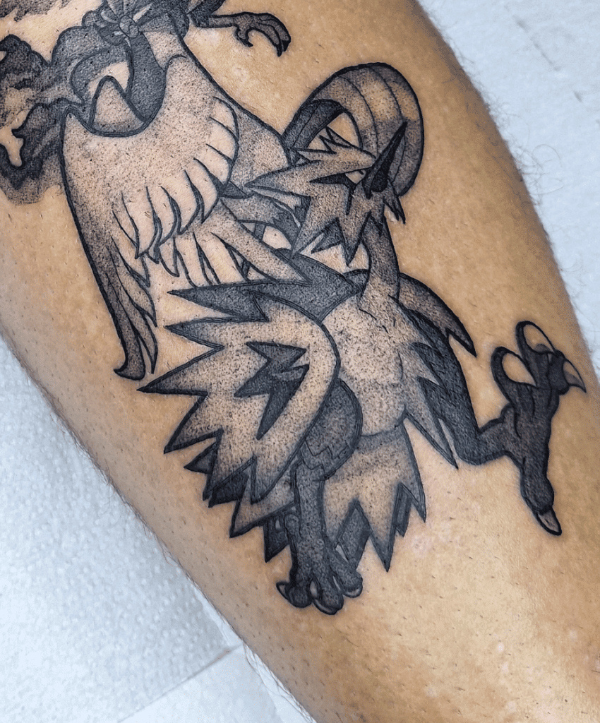 Galarian Zapdos Galar Pokémon Tattoo