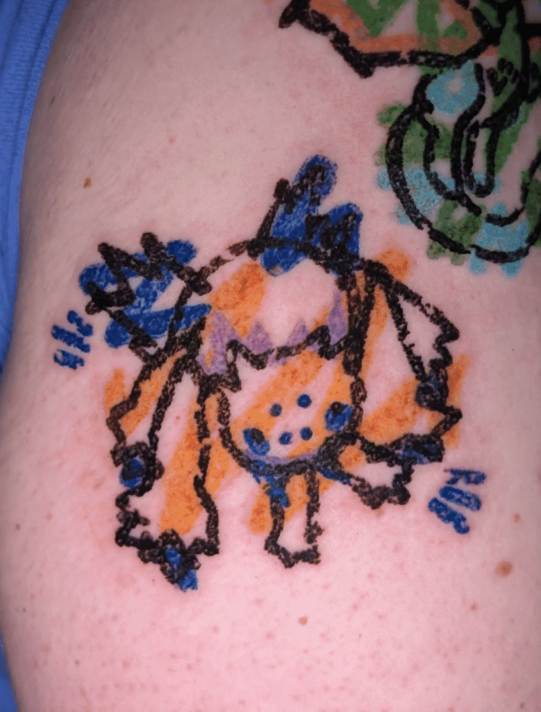 Galvantula Sketch Unova Pokémon Tattoo