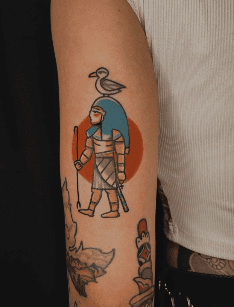 Geb Glyph Egyptian Mythology Tattoo