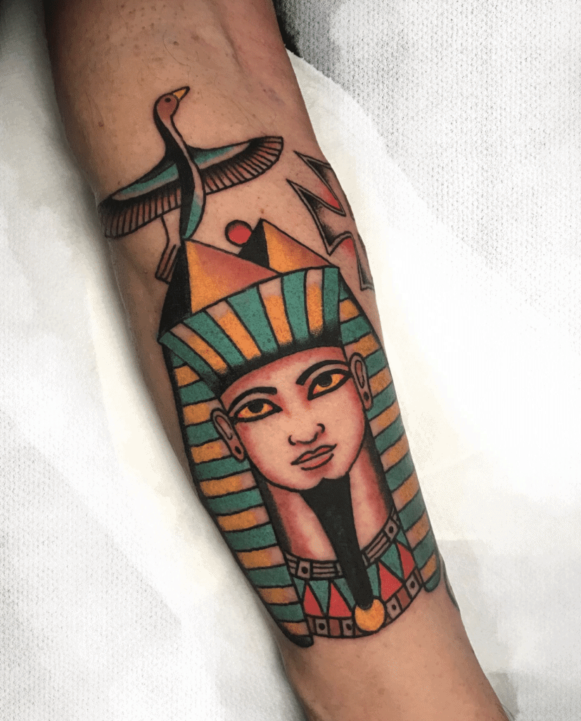 Geb Pyramid Egyptian Mythology Tattoo