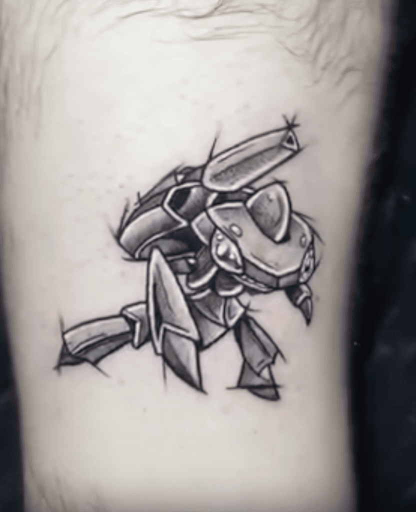 Genesect Black Unova Pokémon Tattoo
