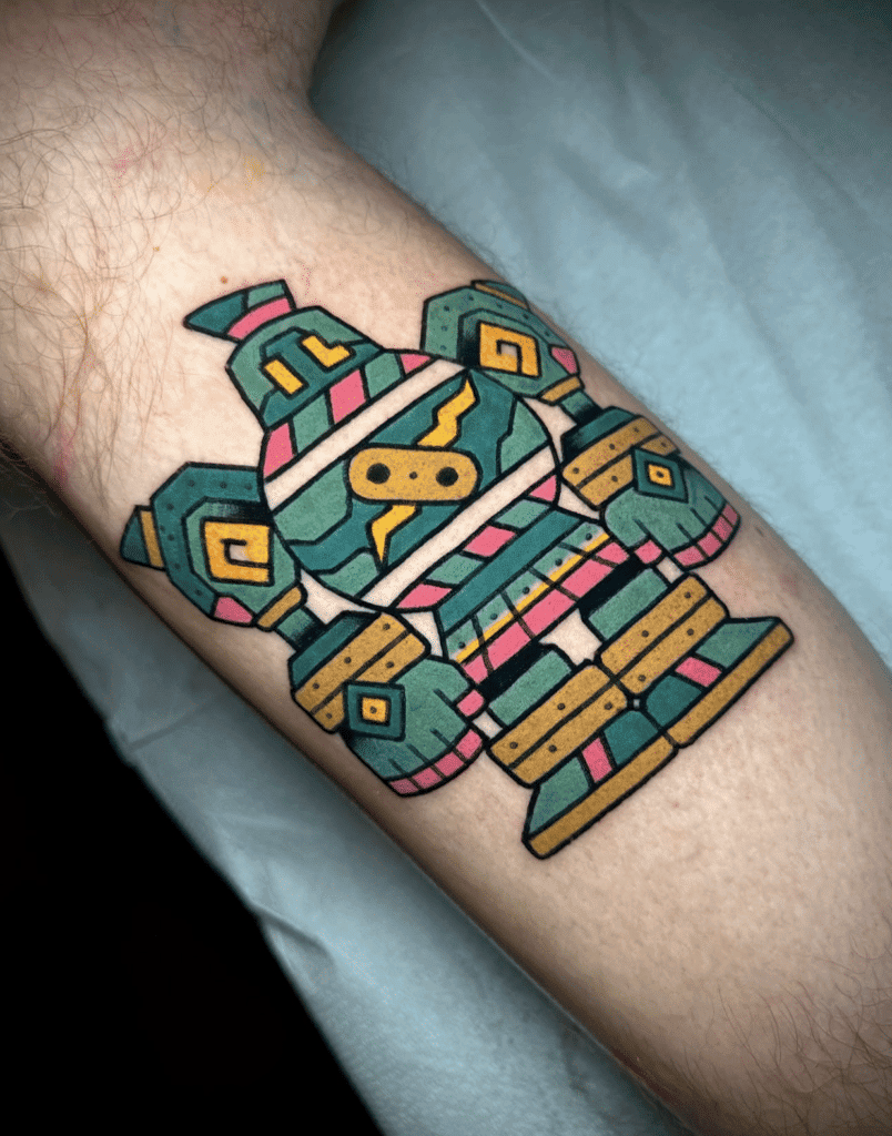 Golurk Mexico Unova Pokémon Tattoo