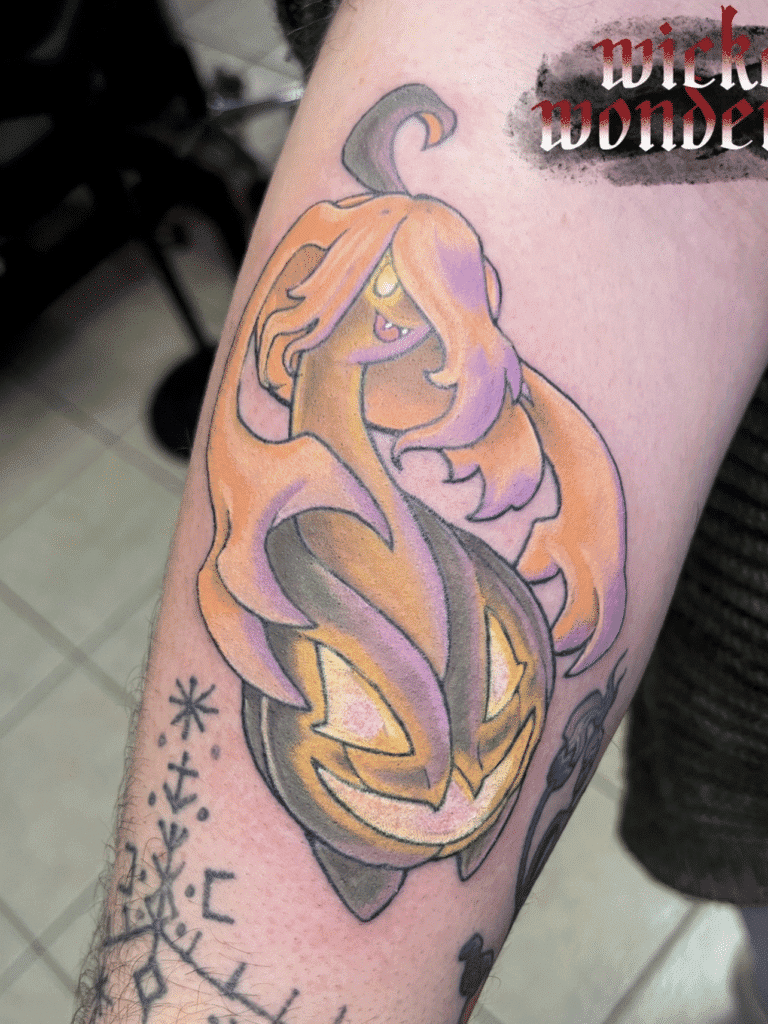 Gourgeist Scary Kalos Pokémon Tattoo