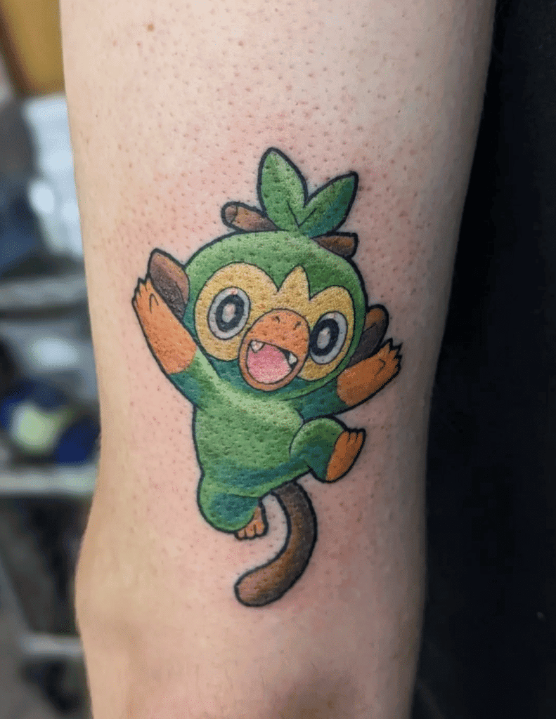Grookey Happy Galar Pokémon Tattoo
