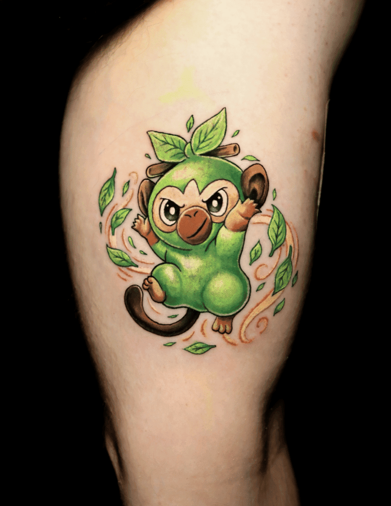 Grookey Power Galar Pokémon Tattoo