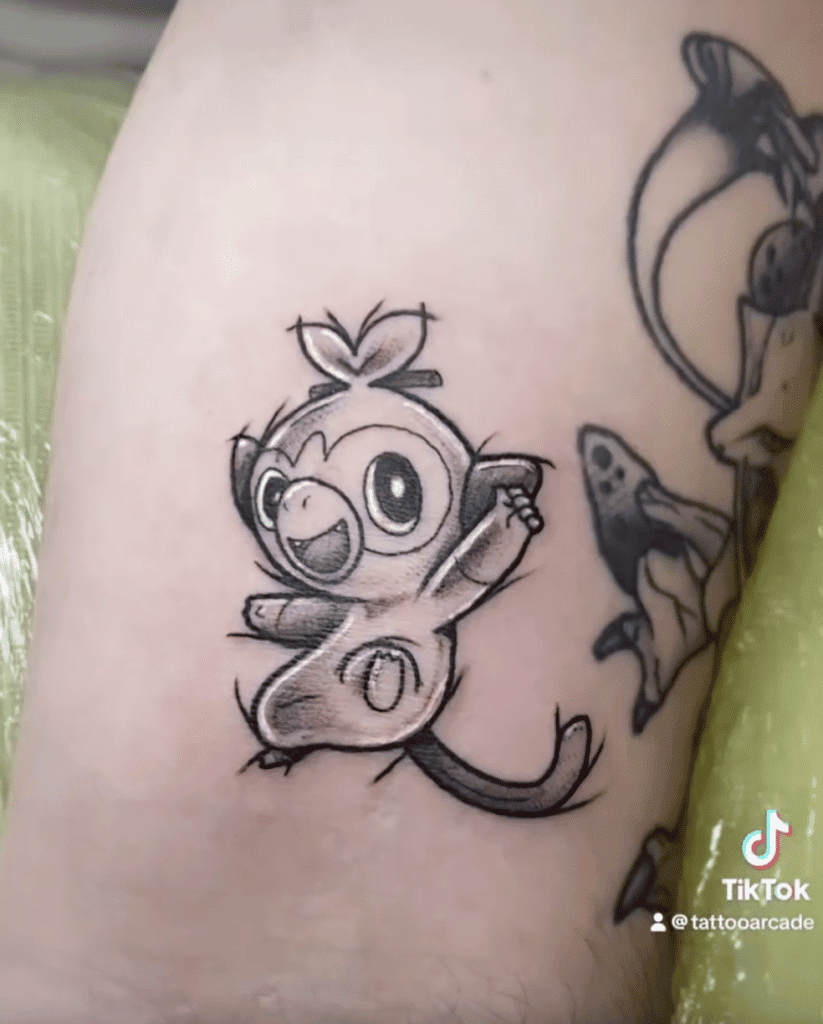 Grookey Simple Galar Pokémon Tattoo