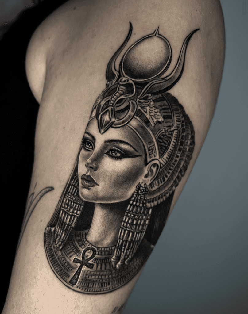 Hathor God Egyptian Mythology Tattoo