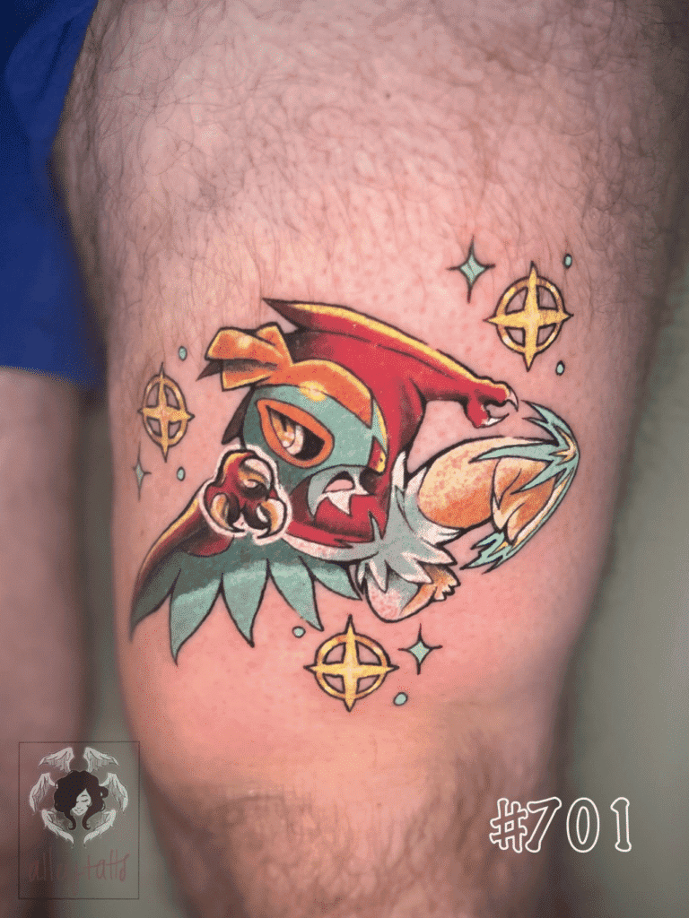 Hawlucha Kick Kalos Pokémon Tattoo