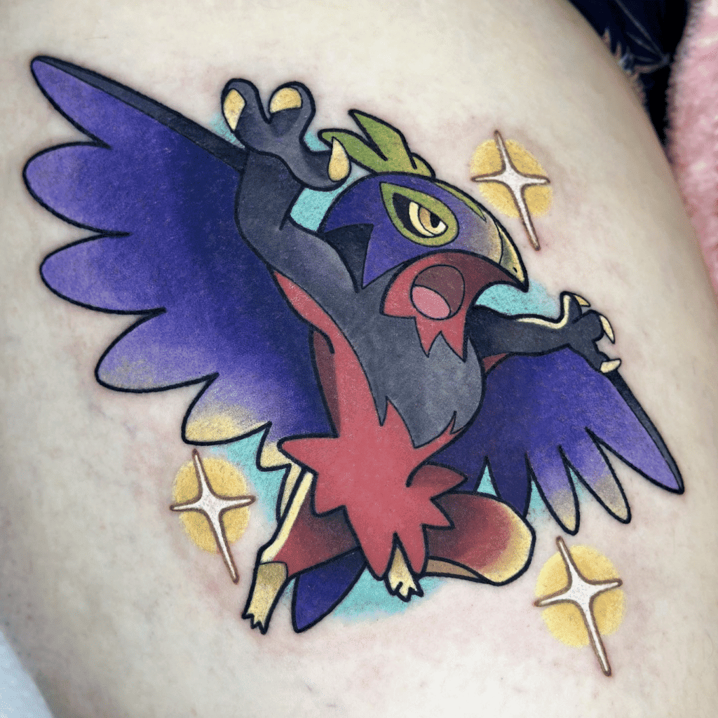 Hawlucha Shiny Kalos Pokémon Tattoo