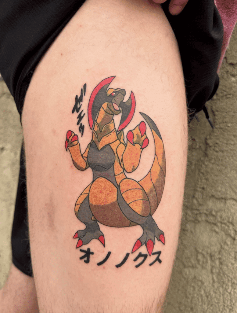 Haxorus Unova Pokémon Tattoo