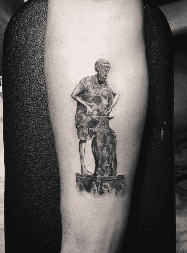 Hephaestus Old Greek Mythology Tattoo