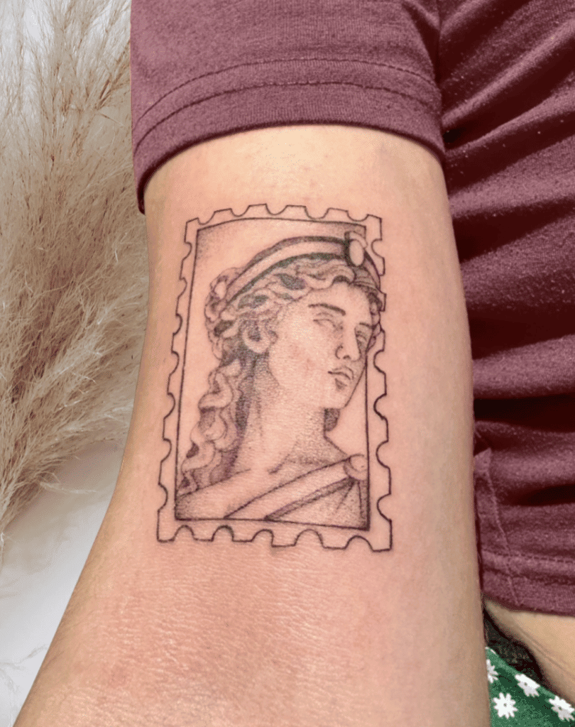 Hera Stamp Greek Mythology Tattoo