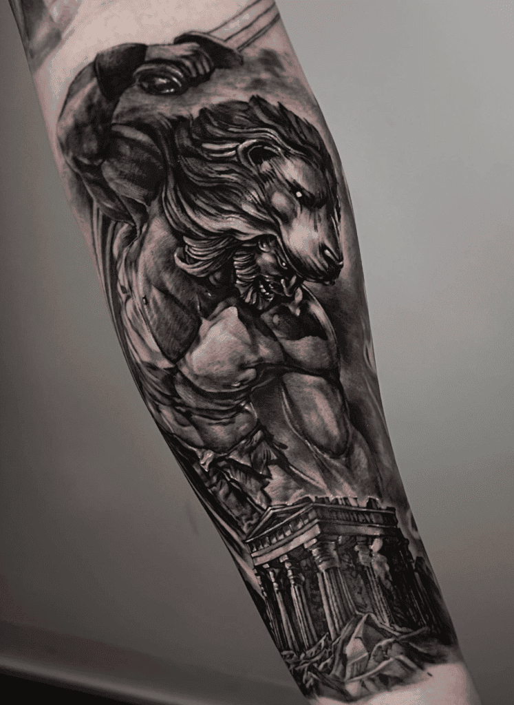 Heracles Greek Mythology Tattoo